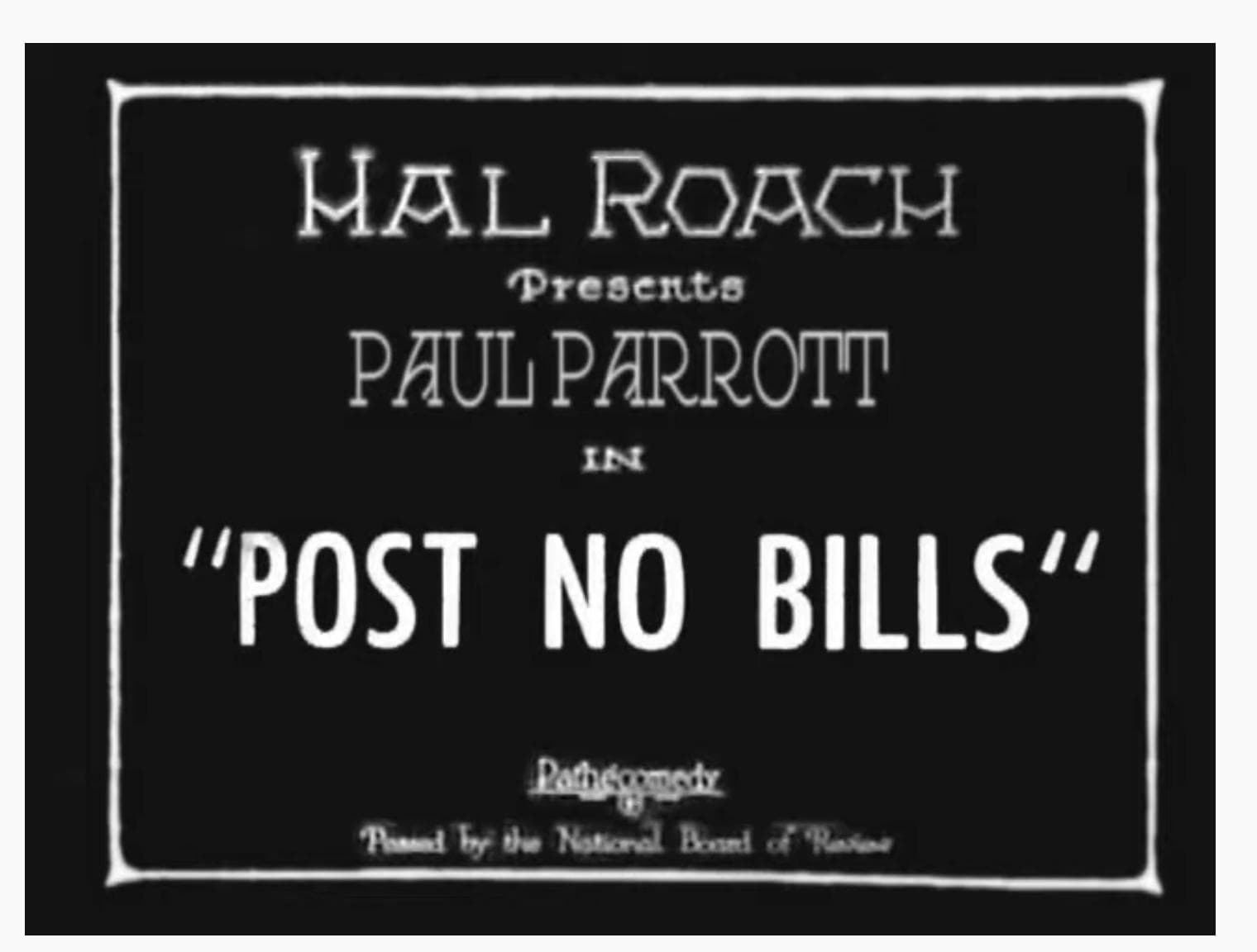Post No Bills