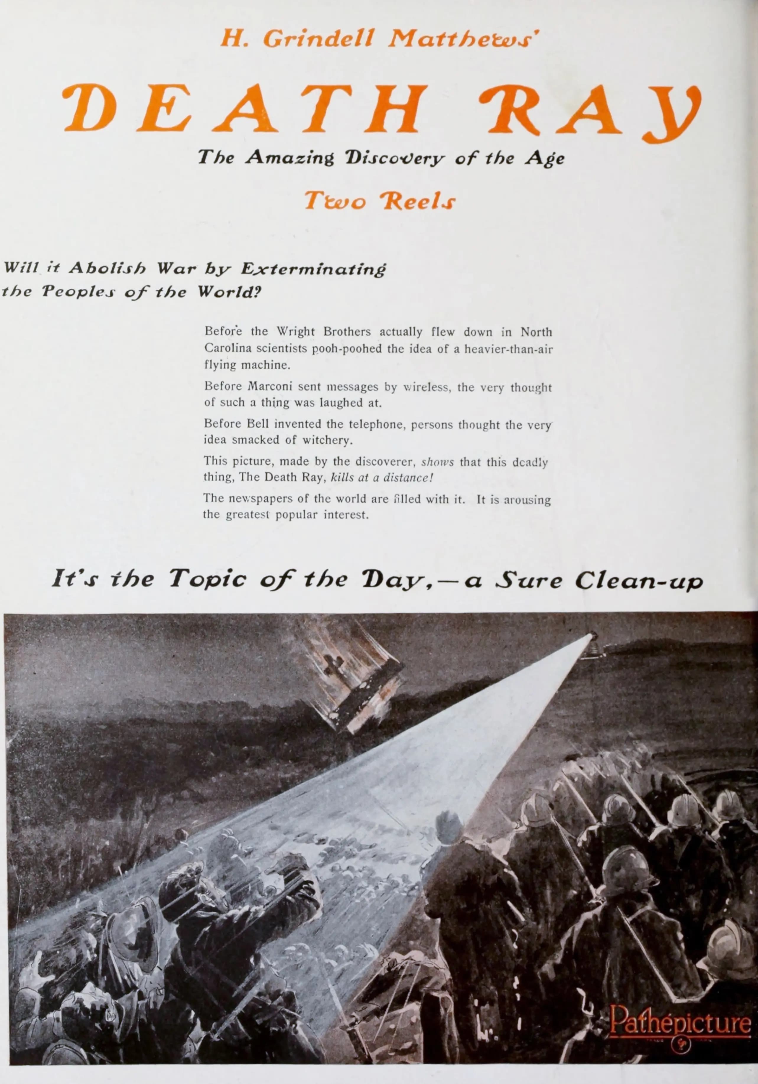 The Death Ray (1924) film backdrop