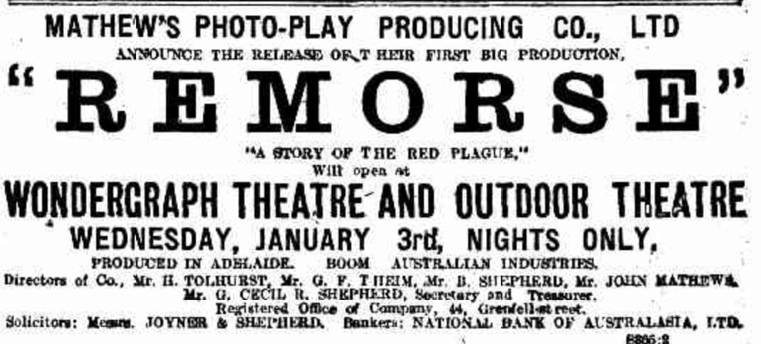 Remorse, a Story of the Red Plague (1917) film backdrop