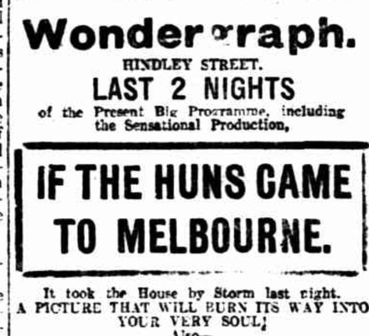 If the Huns Came to Melbourne