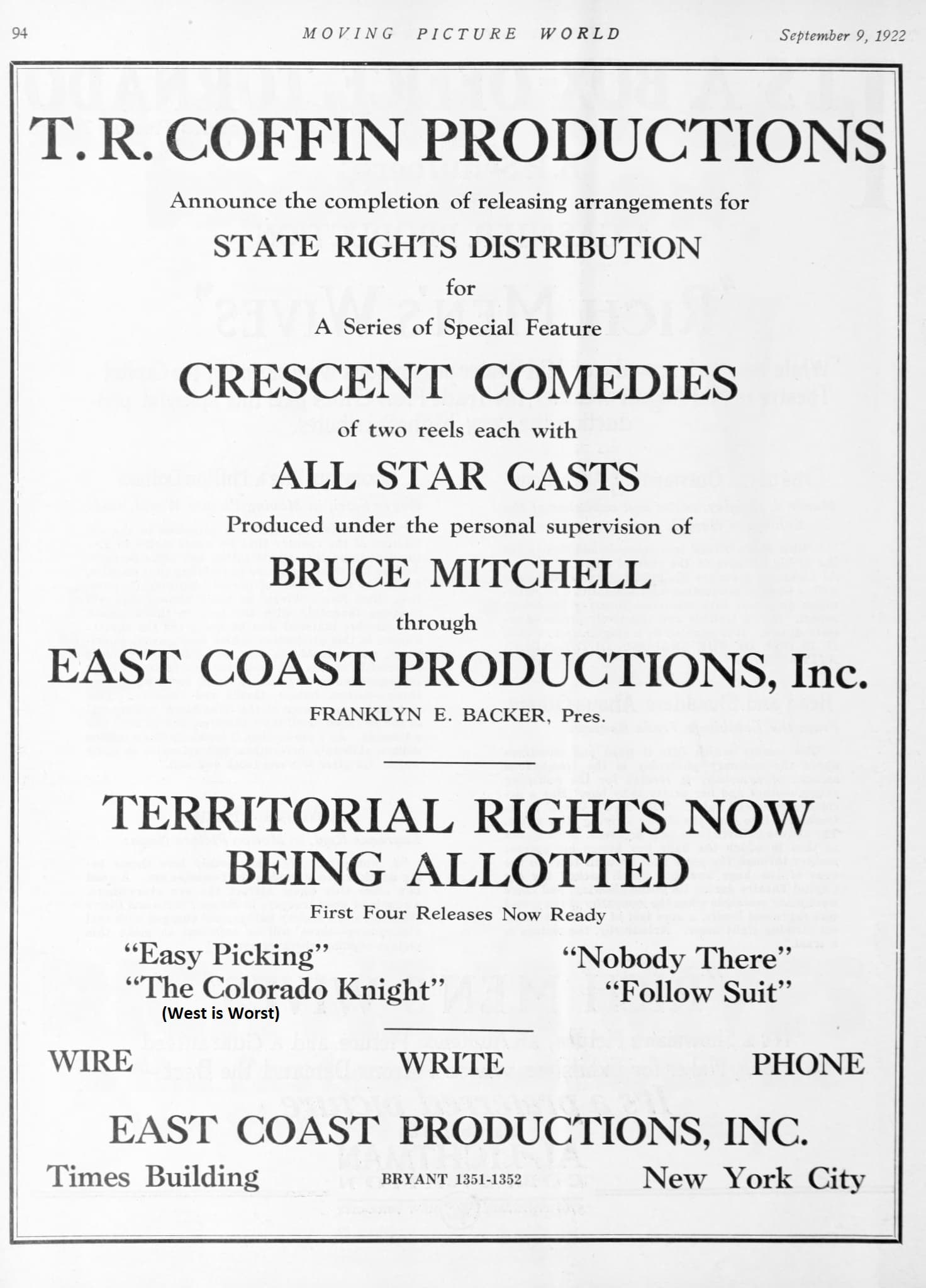 West Is Worst poster