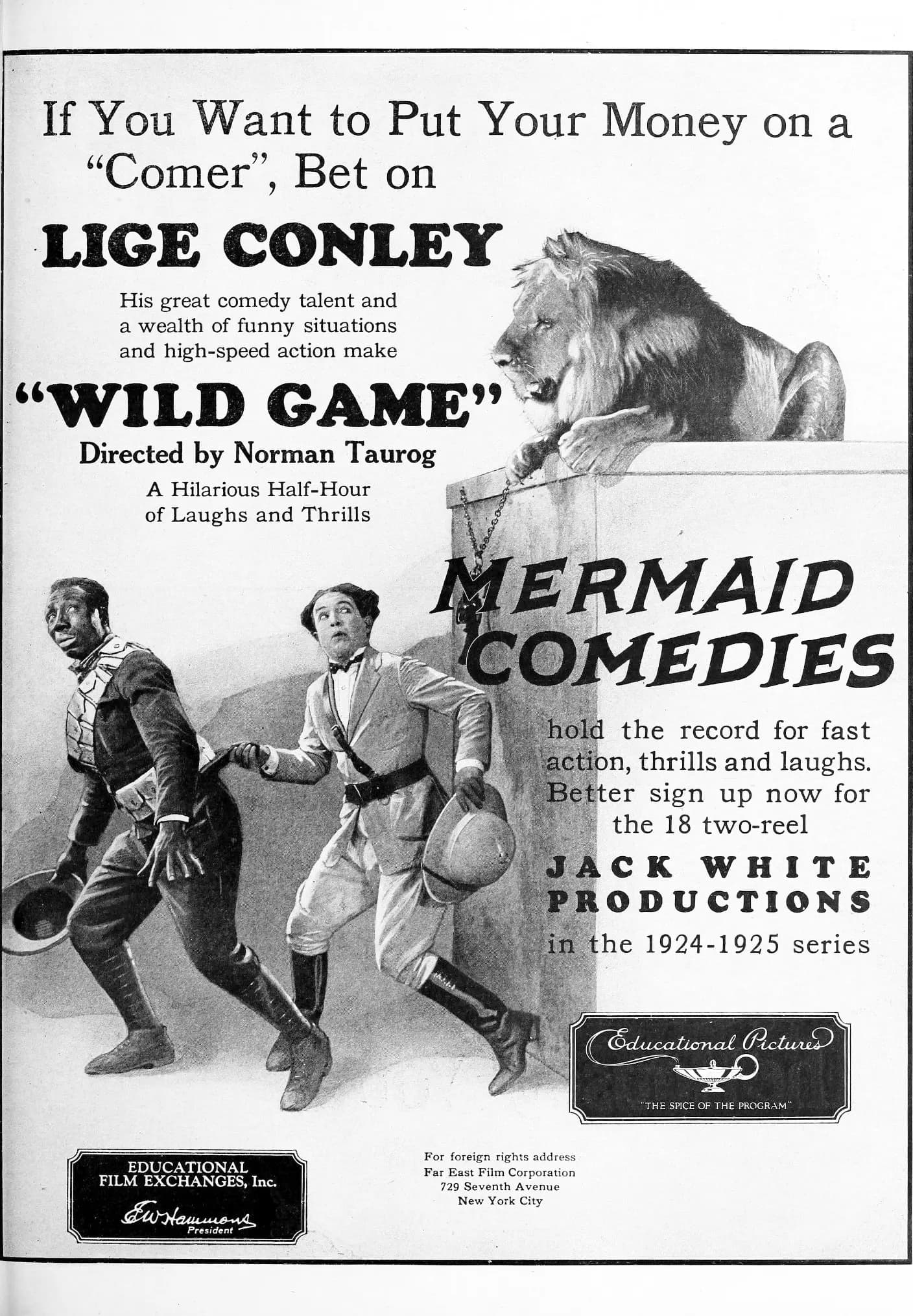 Wild Game (1924) film backdrop
