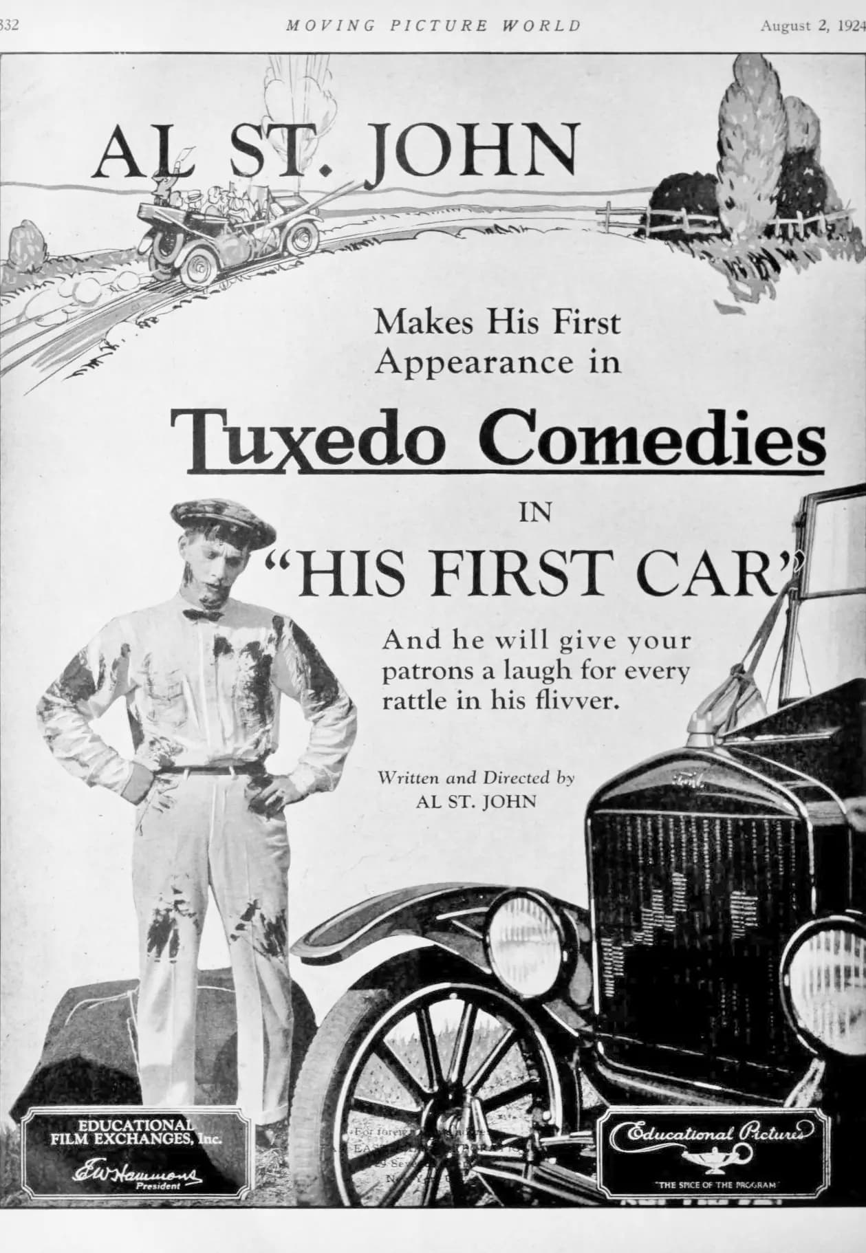 His First Car (1924) film backdrop
