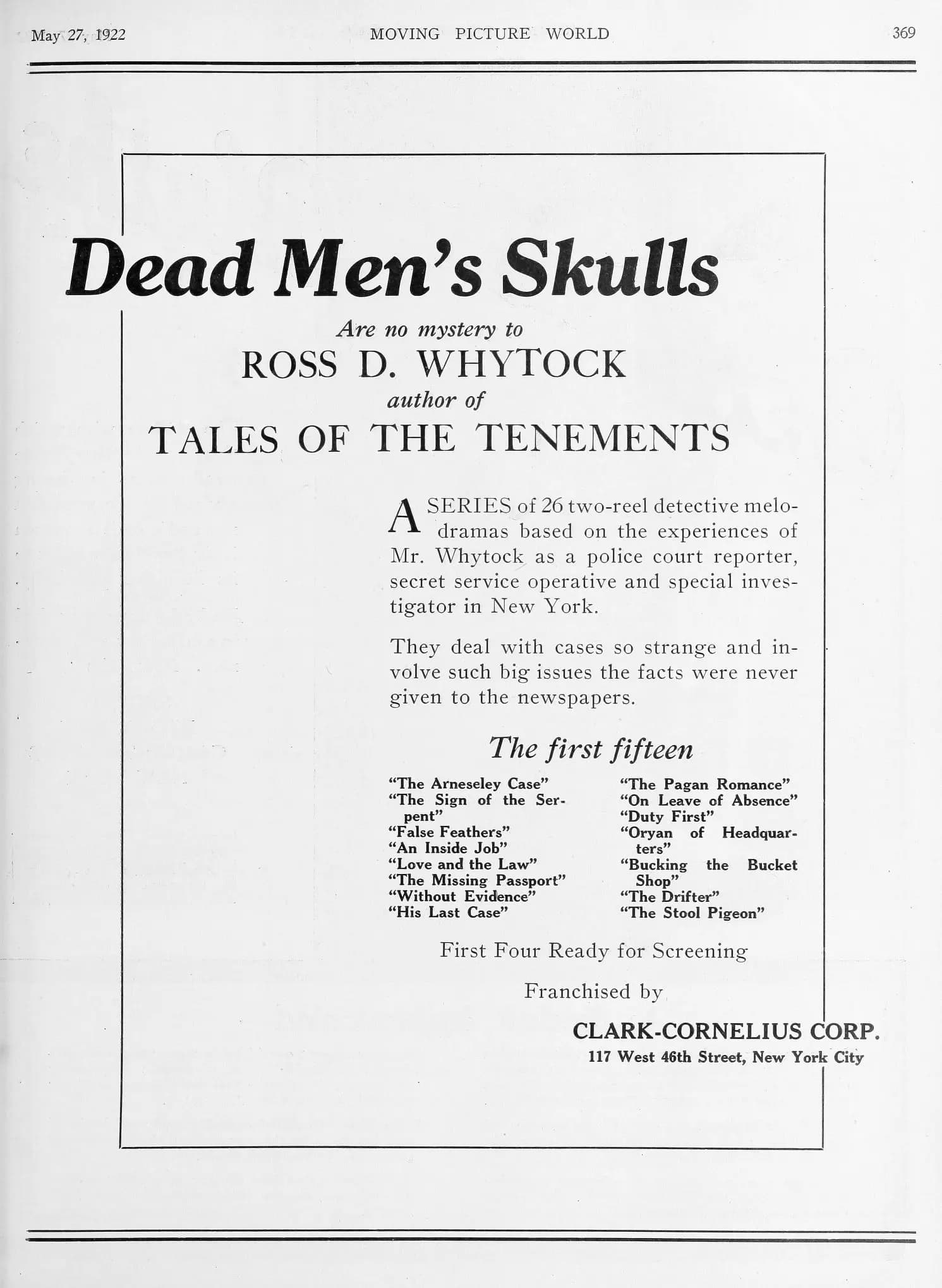 His Last Case poster – Cult Cinema Archive