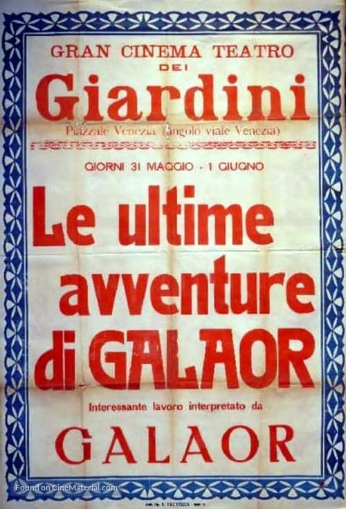 Le ultime avventure di Galaor poster – Cult Cinema