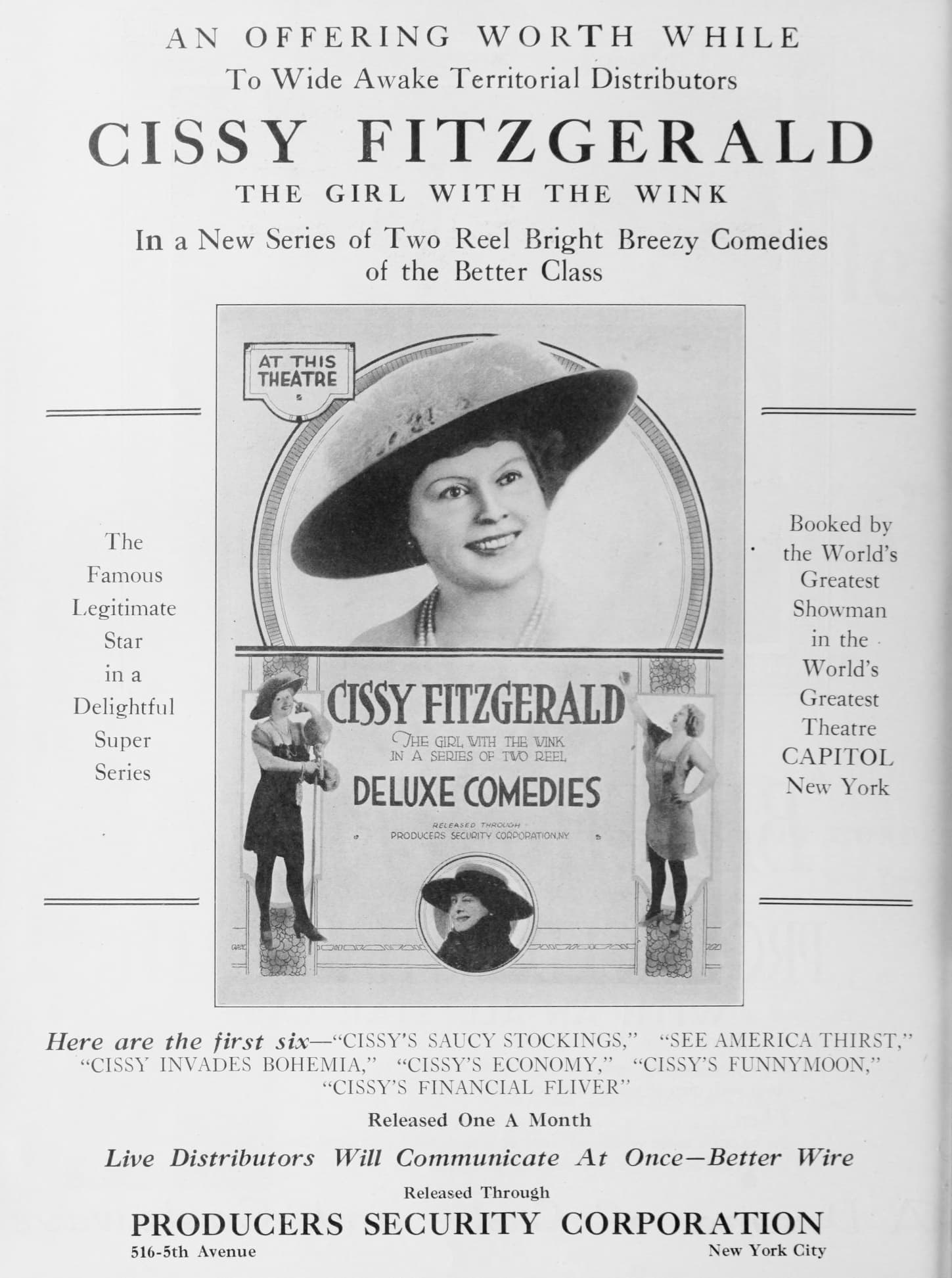 Cissy's Financial Flivver poster – Cult Cinema