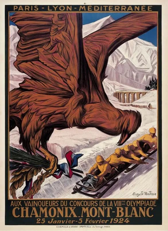 The Olympic Games Held at Chamonix in 1924 poster