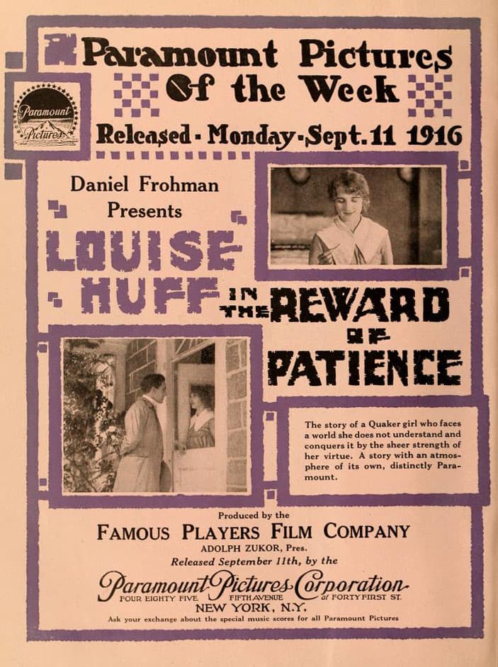 The Reward of Patience poster – Cult Cinema