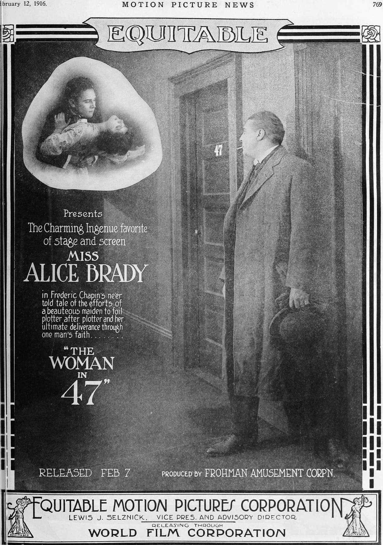 The Woman in 47 (1916) film backdrop