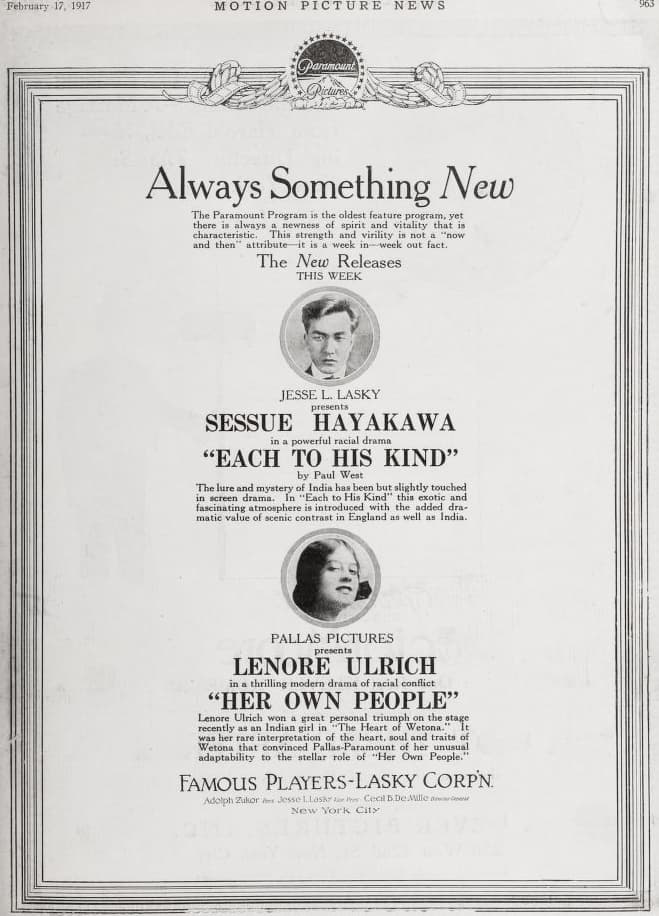 Each to His Kind (1917) film backdrop