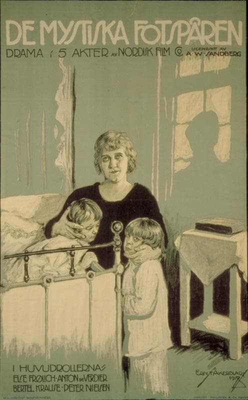 De mystiske fodspor poster