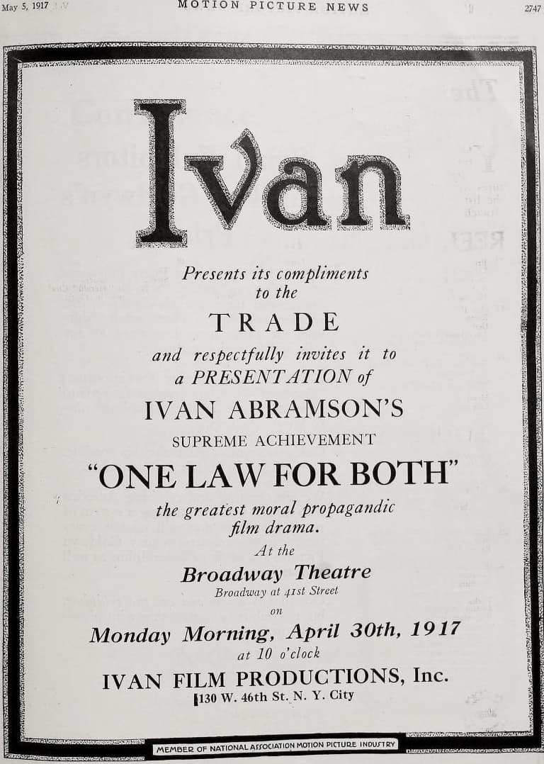 One Law for Both (1917) film backdrop