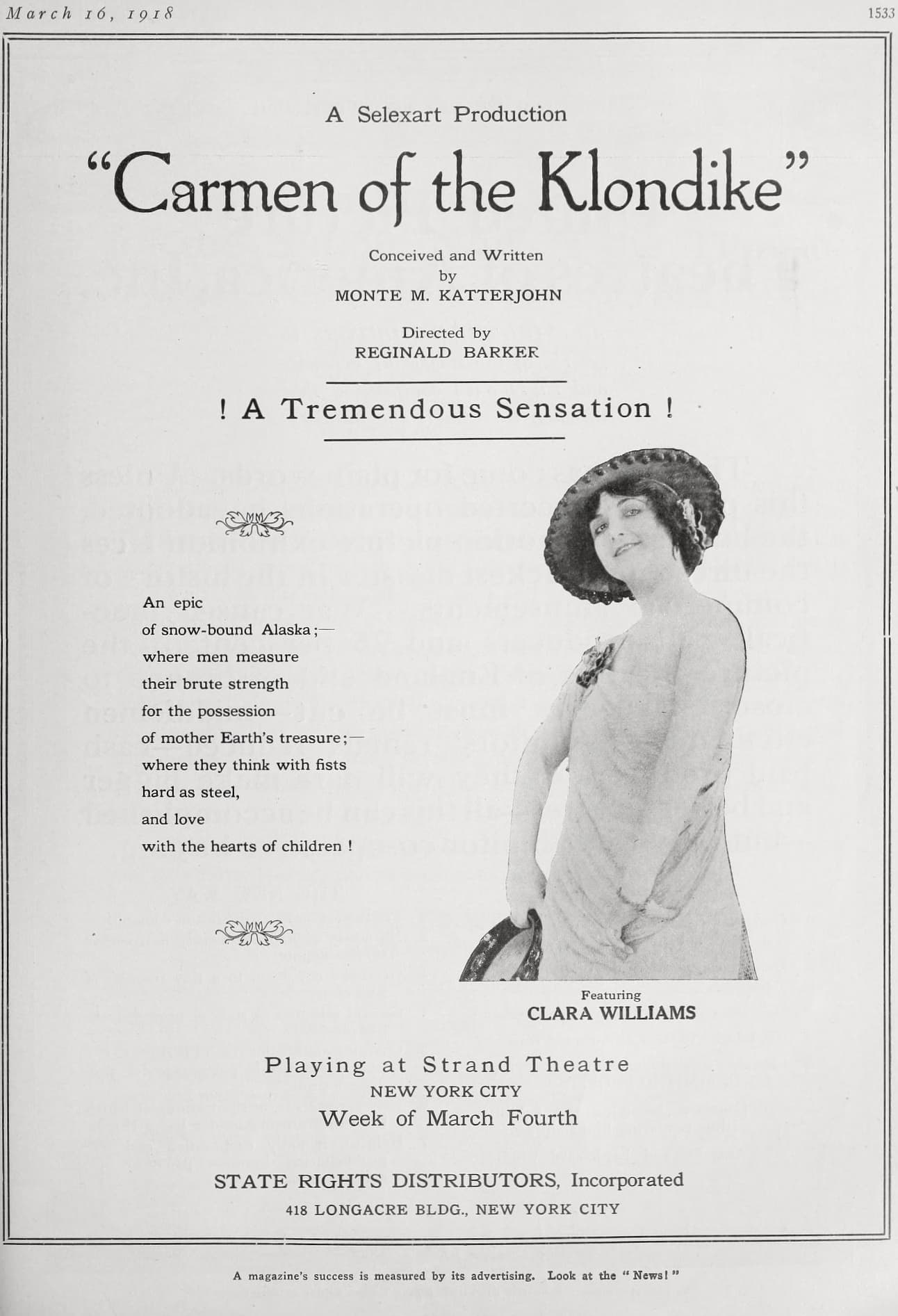 Carmen of the Klondike poster