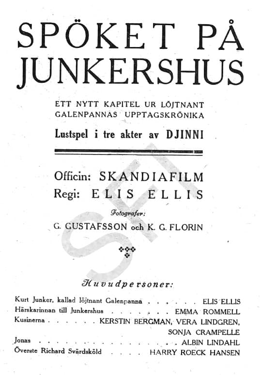 Spöket på Junkershus (1918) film backdrop