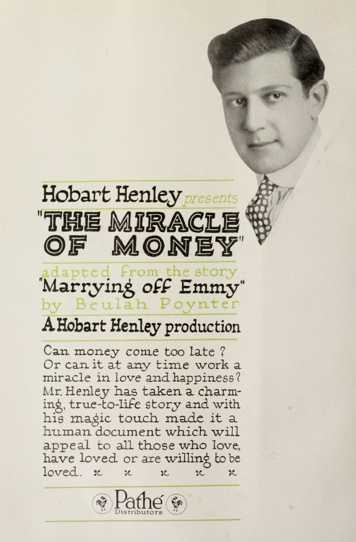 The Miracle of Money poster – Cult Cinema