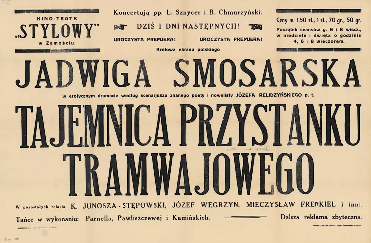 Tajemnica przystanku tramwajowego poster – Cult Cinema