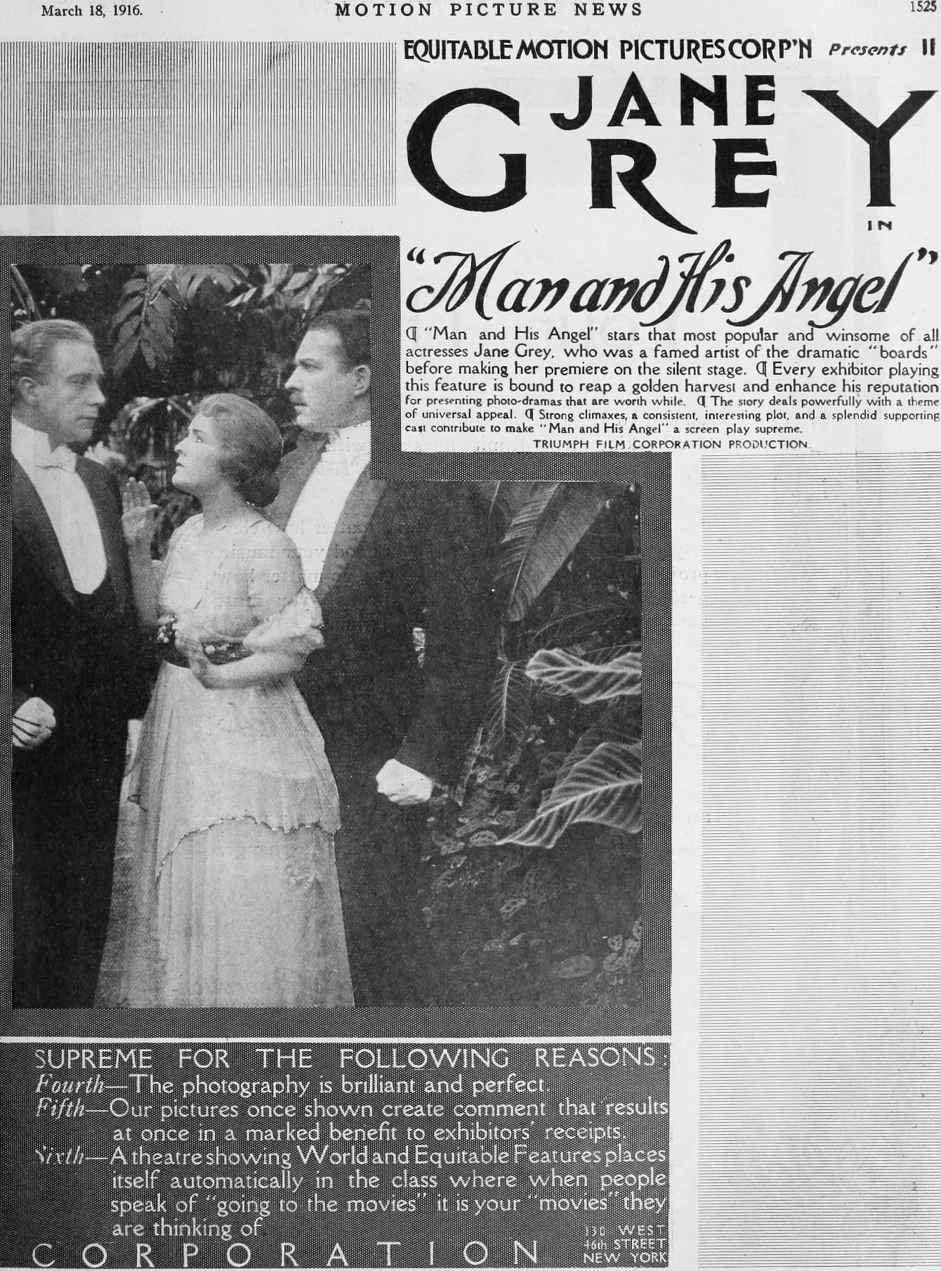 Man and His Angel (1916) film backdrop