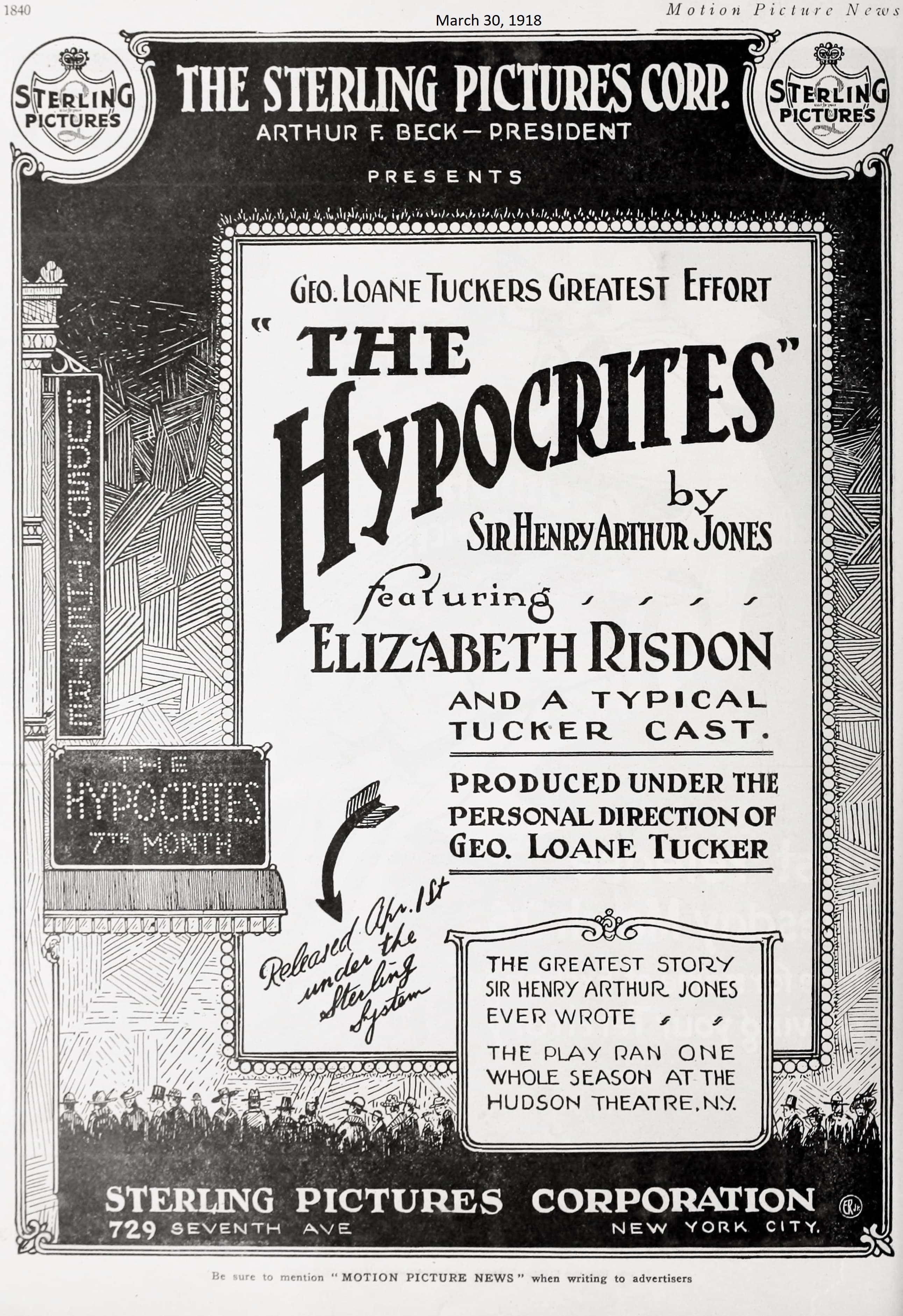 The Hypocrites (1916) film backdrop