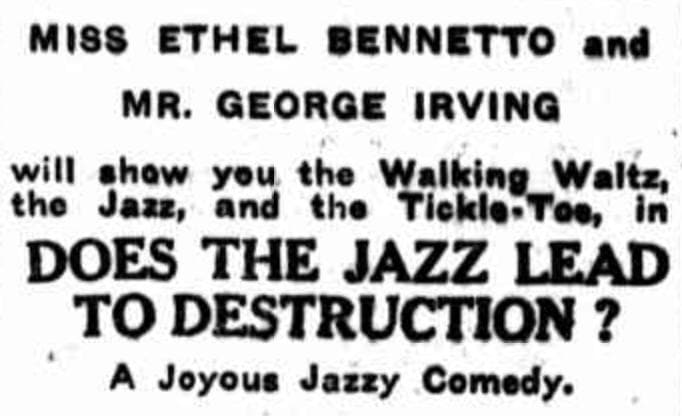 Does the Jazz Lead to Destruction?