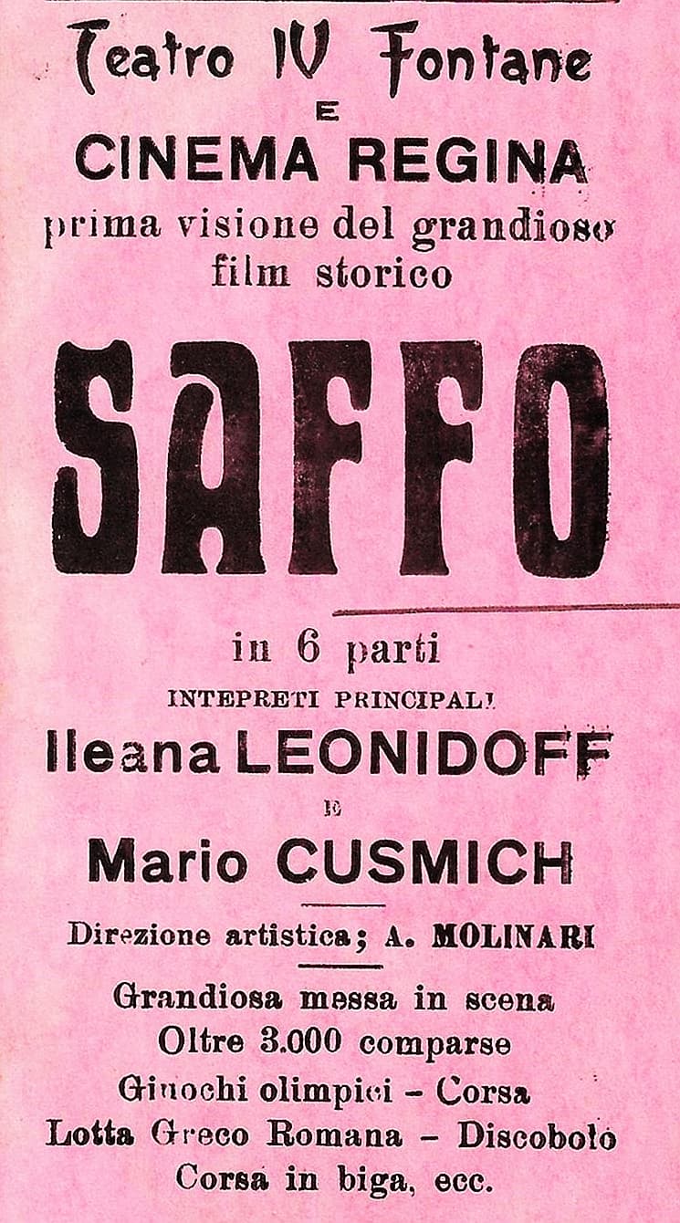 Saffo (1918) film backdrop