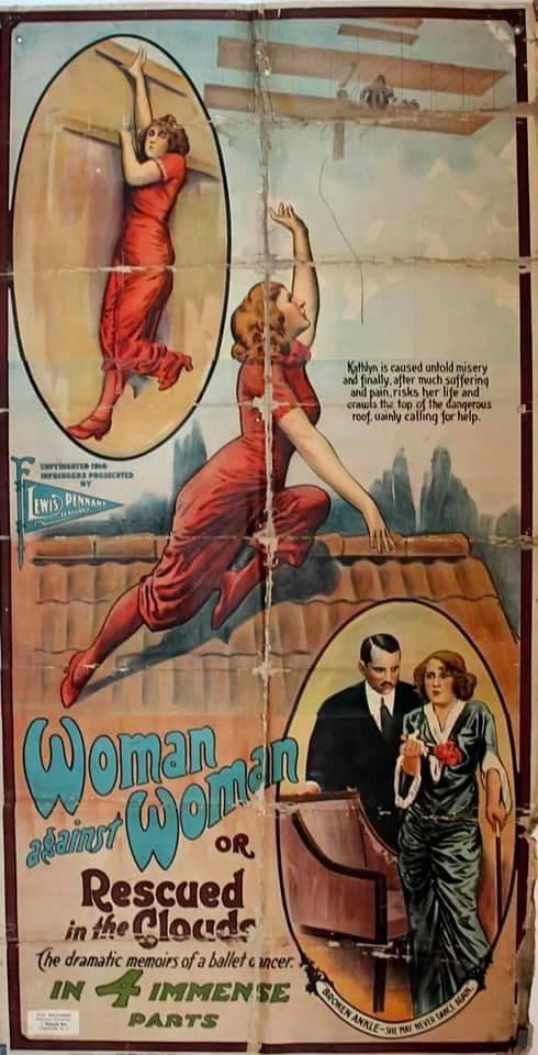 Woman Against Woman; or, Rescued in the Clouds poster – Cult Cinema
