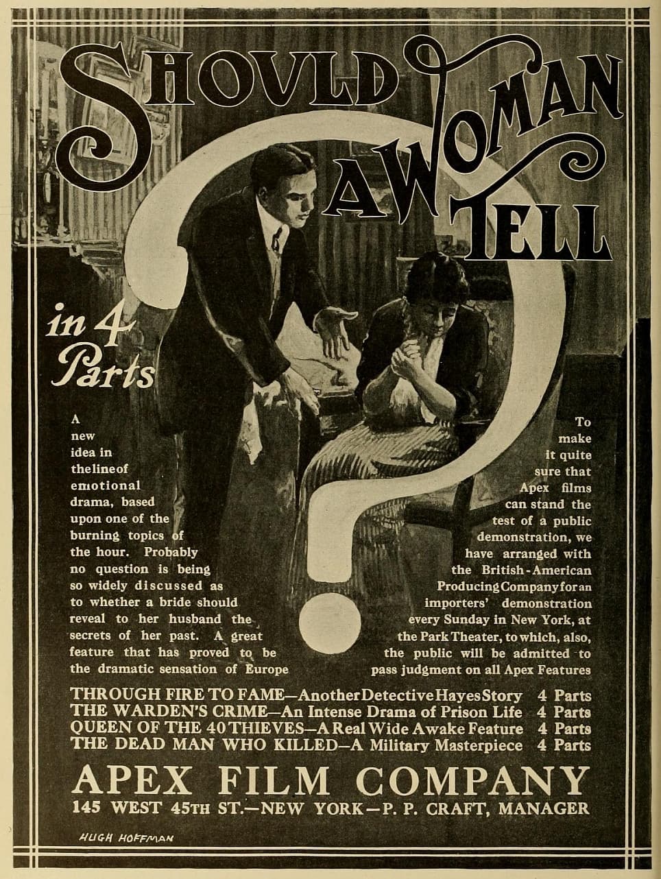 Should a Woman Tell? (1914) film backdrop