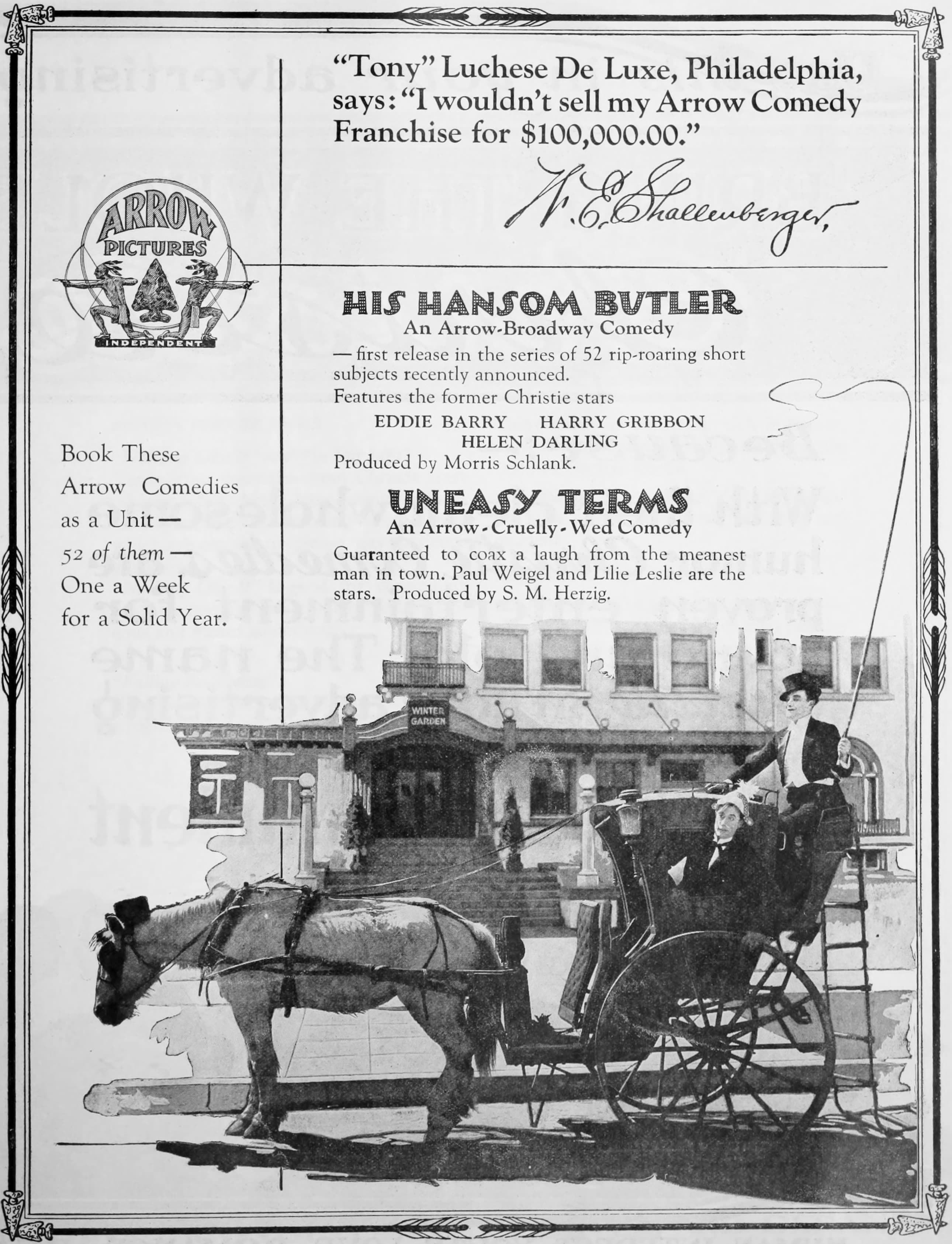His Hansom Butler poster